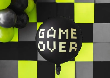 Balon foliowy, Game over - 45 cm